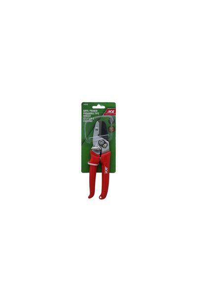 Generic ACE Lightweight Anvil Pruner with Non-Slip Ergonomic Handle Red and Silver 1/2inch