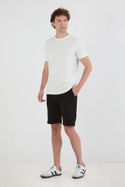 Fulla Moda Patterned Elastic Waist Shorts