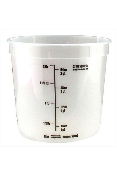Generic ACE Durable Plastic Solvent-Resistant Multi-Mix Container White 2.5qt 13973