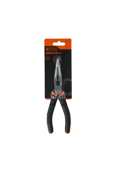 Generic Tactix Chrome-Vanadium Steel Non-Slip Handle Bent Nose Plier Multicolor 8inch 200019