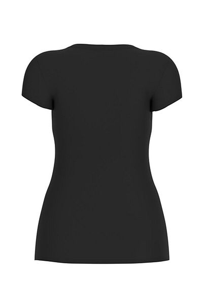 Guess Women's Black Ombré Triangle Logo T-Shirt