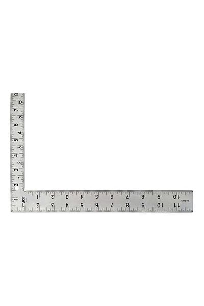 Generic ACE Steel Carpenter Square Silver 12 x 8inch