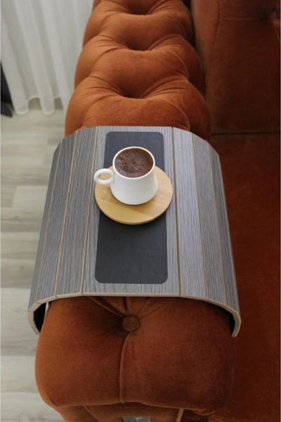 HOBİ CONDİ New Premium Special Series Multi-Purpose Design Model Wooden Non-Slip Seat Edge Tray