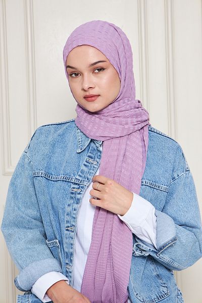 Gigiscarfs Gradient Striped Arya Chiffon Shawl - Lilac -