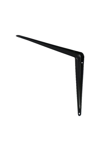 Generic ACE Monochromatic Design Matte Steel Shelf Bracket Black 8 x 10inch 5602958