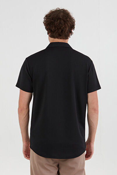 Fulla Moda Базова сорочка з крепової тканини на ґудзиках