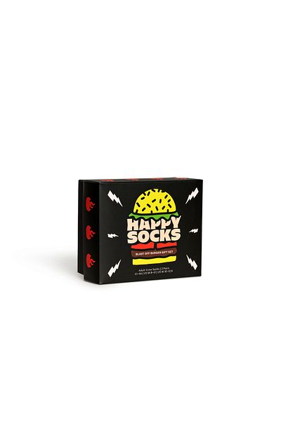 Happy Socks 2-Pack Blast Off Burger Socks Gift Set