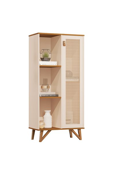 JB Moviecs Sideboard with 3 shelves and a door for the home, off-white color