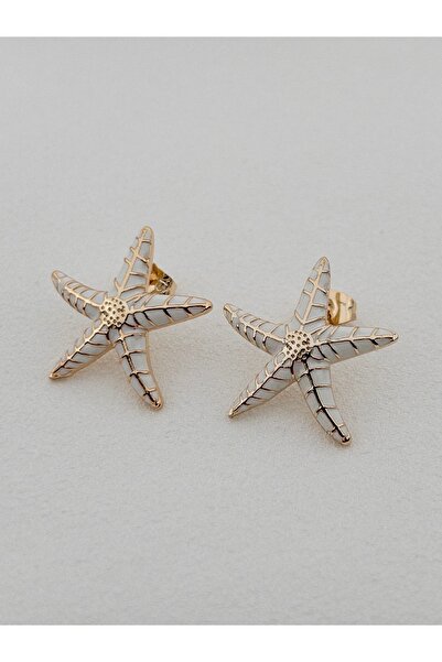 Siya Silver Gold Renk Deniz Yıldızı Çelik Küpe - 4 Farklı Renk Seçeneği