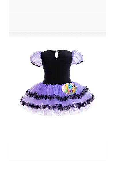 3b kids Kuromi Dressee Kuromi Costume Kuromi Purple Bubble Hair 2Pcs Kuromi Tulle Gloves Set Party Birthday