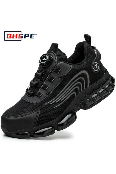 Choice 45 D-Black Rotating Button New Safety Shoes Men Anti-smash Anti-puncture Work Shoes Fashion Men Spor
