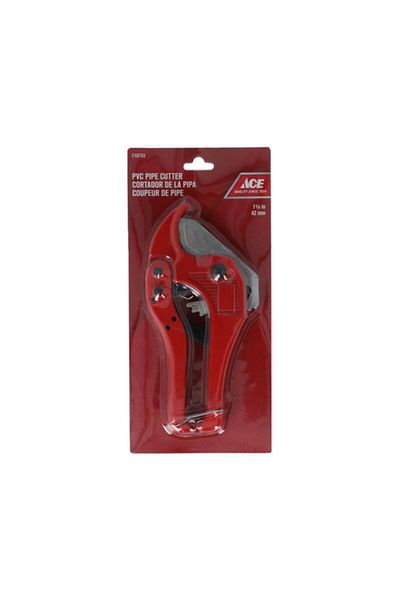 Generic قاطع أنابيب ACE المتين المقاوم للصدأ من مادة PVC باللونين الأحمر والرمادي مقاس 42 مم 68101