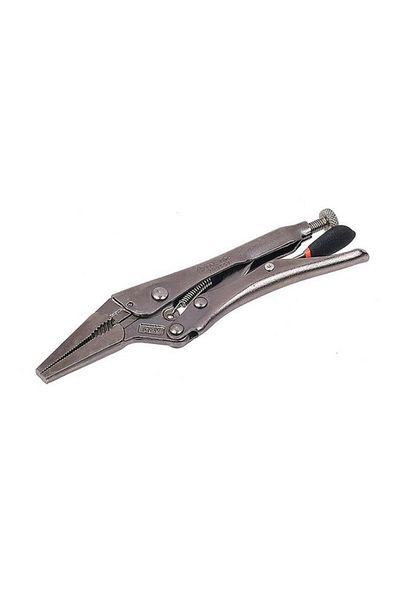Generic Tactix Chrome-Vanadium Steel Long Nose Locking Plier with Comfort Grip Handle Silver 6.5inch
