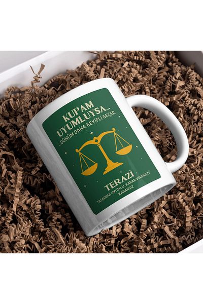 kuphane Libra Zodiac Coffee Mug – Astrology Themed Gift for Aesthetic and Balance Enthusiasts