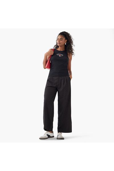 SP Characters Minnie Mouse Embroidered Ribbed Tank Top