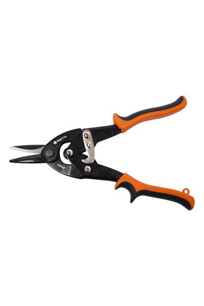 Generic Tactix Chrome-Vanadium Steel Aviation Tin Snip with Non-Slip Handle Orange and Black 10inch