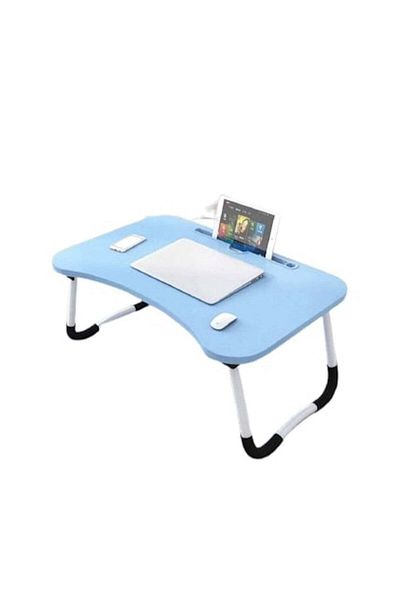 huitich ComputerGear Wood Multi Purpose Laptop Desk For Study And Reading With Foldable Non Slip Legs Blue