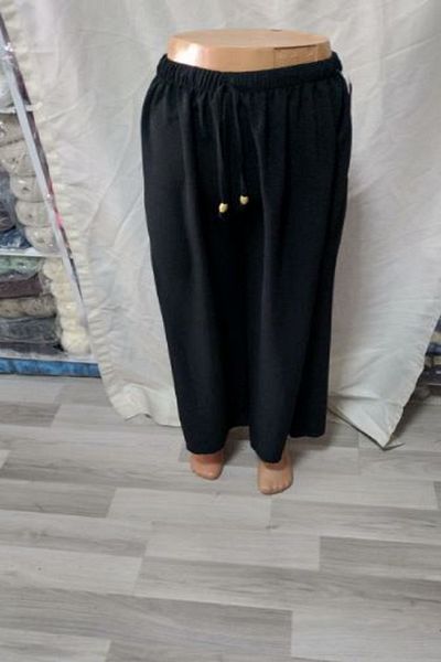 ARG Black Pants Black Wide Legs Elastic Front Tie 1 Piece Quality Useful Beautiful Stylish