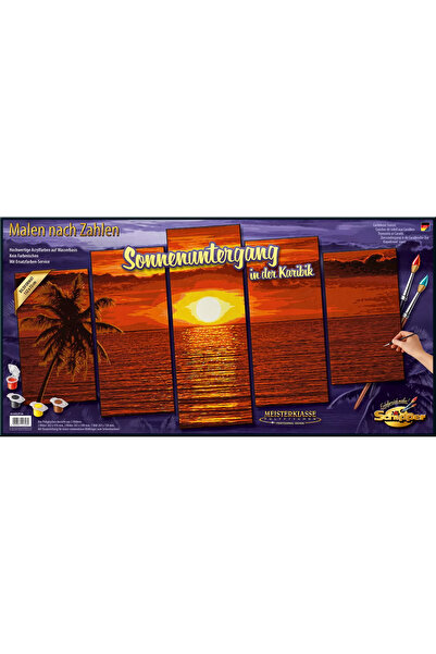 SCHIPPER PAINT BY NUMBERS KIT SCHIPPER CARIBBEAN SUNSET, 5 PAINTING