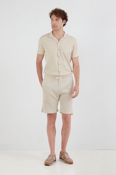 Fulla Moda Seersucker Shorts with Tie Waist