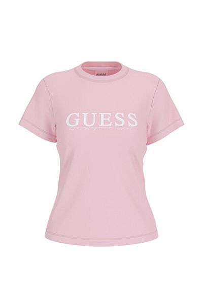 Guess Tricou Kameli Cn Tricou roz pentru femei V5GI15J1314-G644