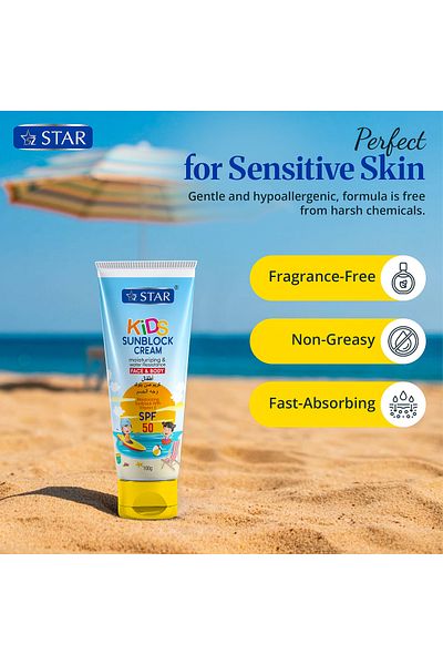 sz star Kids Sunscreen SPF 50 - (Safest for kids) Moisturizing Sunblock with Vitamin E