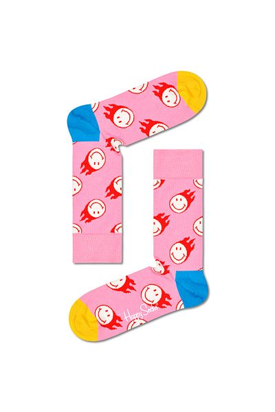Happy Socks Flaming Smiley Sock