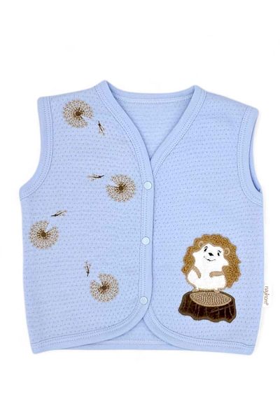 VOY KİDS New Born Baby 0-3-6-9-12 Months Vest with Crow Detail