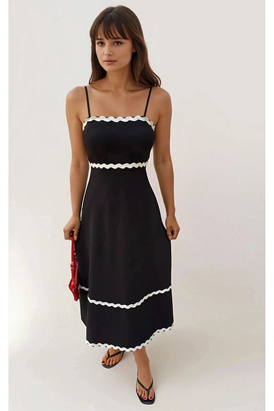 MAYELN Erica Strap Midi Dress - Stylish Summer Design, Comfortable Fit