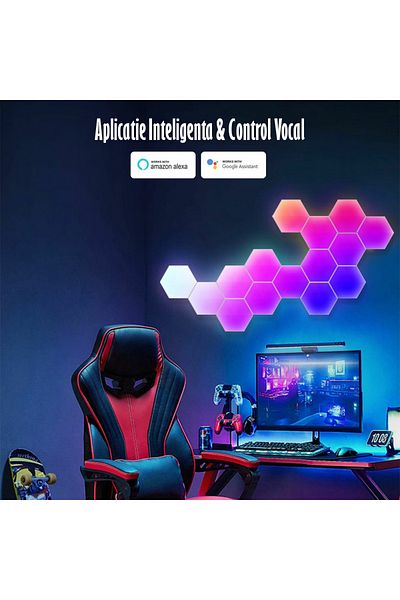 REVOSE Hexagon Smart Modular Lamp with RGB LED Touch Switch