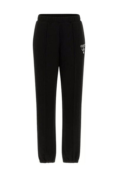 Guess Pantaloni negri Roberto cu logo pentru damă