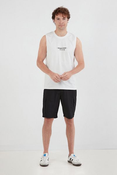 Fulla Moda Tie Waist Parachute Fabric Cargo Pocket Shorts