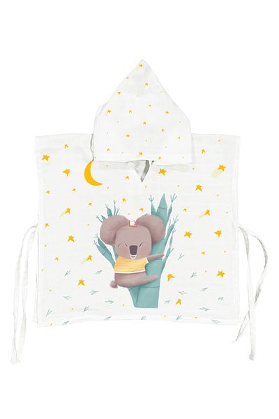 Casadora Baby Simba 100% Organic Cotton Baby/Child Muslin Poncho