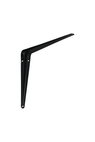 Generic ACE Monochromatic Design Matte Steel Shelf Bracket Black 8 x 10inch 5602958