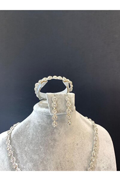 BEYOĞLU NİŞANTAŞI Elmas Görünümlü Gelin Kolyesi , Abiye Kolye