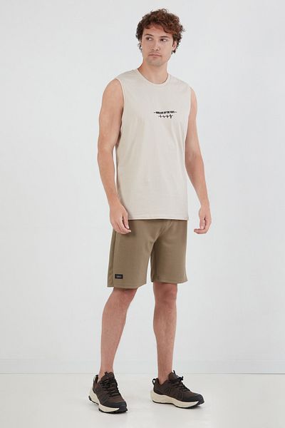 Fulla Moda Embroidered Combed Shorts with Elastic Waist