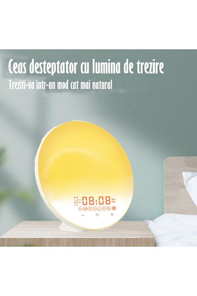 REVOSE Smart LED Lamp, FM Radio with Clock and Alarm, Sunrise & Sunset Simulation
