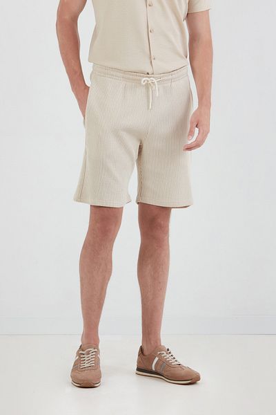 Fulla Moda Seersucker Shorts with Tie Waist