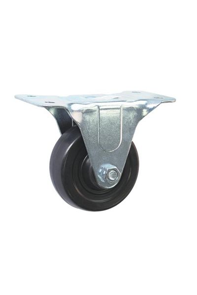 Generic ACE Sturdy and Durable High Quality Plate Type Rigid Caster Black and Silver 31-40000000-22100C