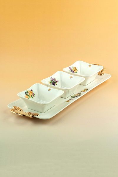 Bursa Porselen Dekor Veloria Porcelain Tray Snack Bowl