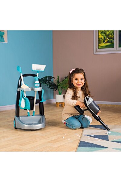 Smoby Rowenta Temizlik Seti Arabası ve Elektrik Süpürgesi