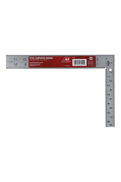 Generic ACE Steel Carpenter Square Silver 12 x 8inch