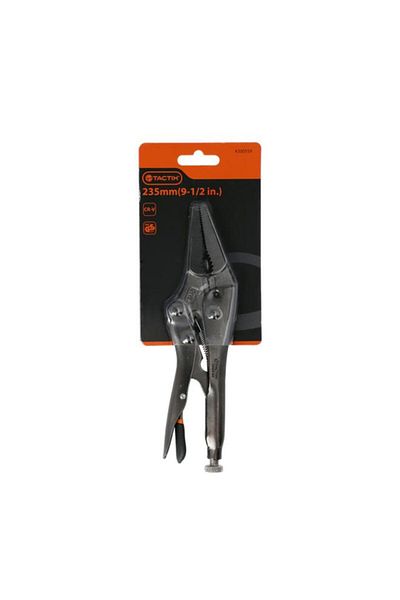 Generic Tactix Durable Long Nose Locking Plier with Conrtrol Lock Silver 9.5inch