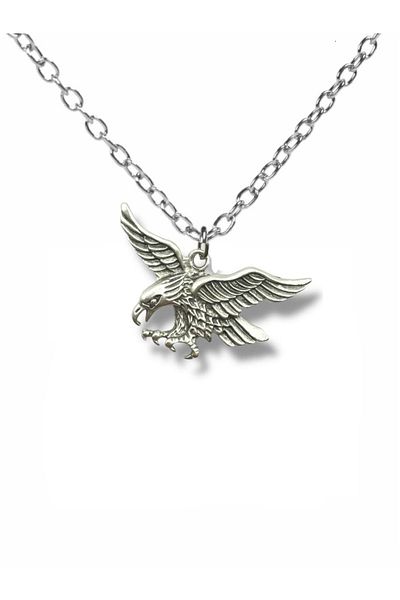 Herşey Nota Unisex Necklace with Flying Eagle Figure – Symbol of Freedom and Power