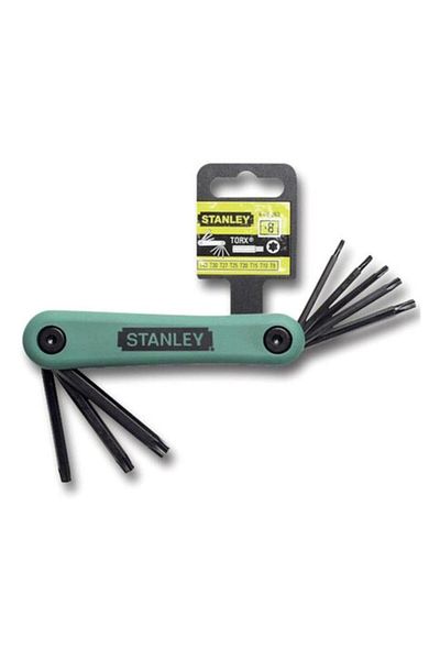 Generic Stanley 8-in-1 Corrosion-Resistant Folding Torx Keys Green and Black 4-69-263