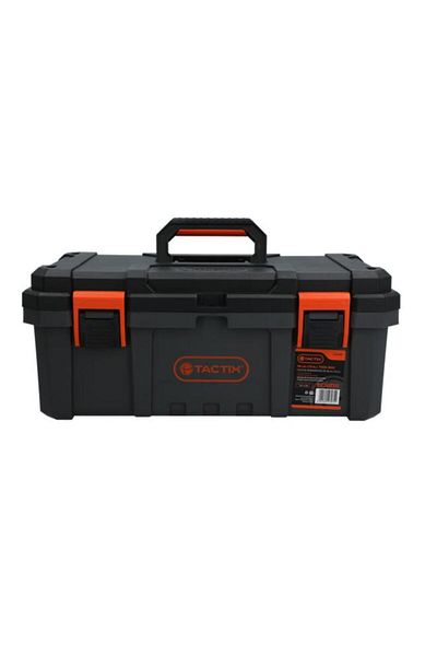 Generic Tactix High Quality Durable Plastic Tool Box Black and Orange 19inch 320380