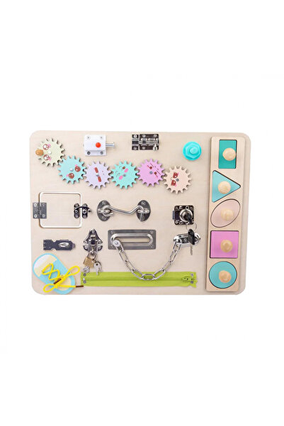 OEM Busy Board din lemn, activități interactive