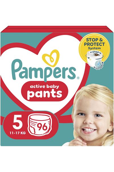 Pampers Diapers-Panties Pampers Active Baby Pants Mega Box 5, 11kg-17kg, 96 pcs