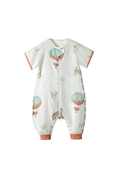 Baby Care حقيبة نوم للأطفال بأكمام قصيرة من هوت إير، قابلة للتنفس، بسحاب