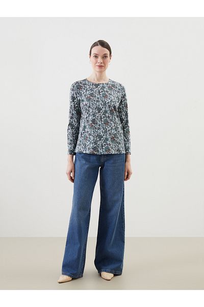 LC Waikiki Crew Neck Patterned Women's Blouse